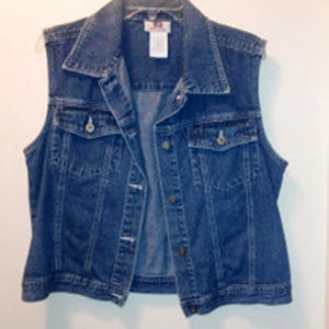 Faded Glory Women's Denim Vest - Size Large